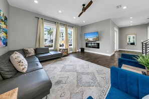 Large Living Area with Smart TV is Perfect For Movie Night