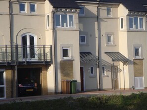 Lakeside front view of house