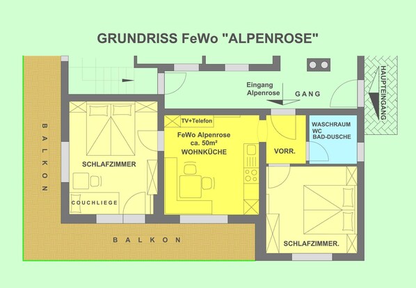 Grundiss FeWo Alpenrose