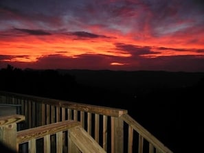 Amazing Sunsets can be seen from the cabin, deck and hot tub