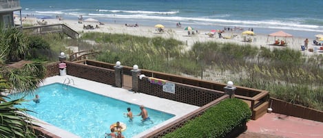 Your view from the private balcony overlooking the ocean. 