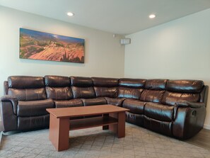 Living Room with 55" LCD HDTV