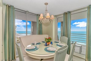 Seaside dining at it's best. Walls of Windows,   Ocean views abound. 