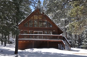 Beautiful chalet set among ponderosa pines.
