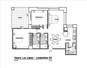 Floor Plan for Cabo Condo 50