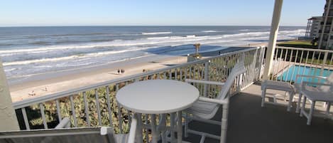 Gorgeous ocean, beach & Intracoastal views from the 4th floor wrap around balcony!