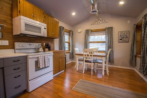 Cozy, rustic touches throughout the cabin