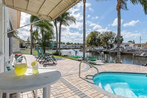 Lemonade is the perfect compliment to this backyard.  