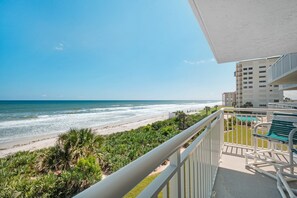 Enjoy gorgeous views of New Smyrna Beach and the Atlantic Ocean from the private 3rd floor balcony