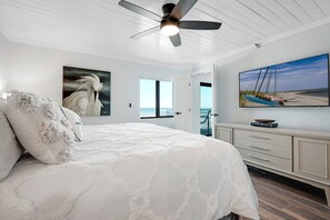 Wake with an up close view of New Smyrna Beach from the king bed in the master bedroom