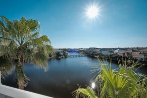 Relax and take in the stunning balcony views, overlooking the water