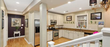 View from the front entrance landing. The open floor plan is great for families