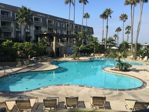Enjoy a dip in the pool after a day at the beach