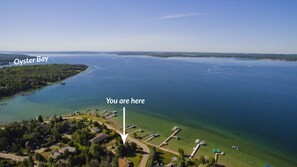 Our location on Lake Charlevoix with sweeping sunrise/sunset views.