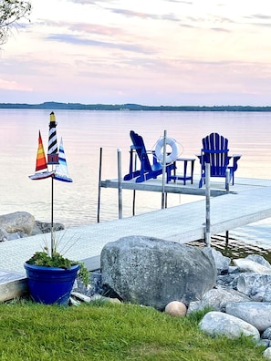 Your private dock is waiting for you. Come Jump in Lake Charlevoix!