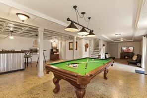 Lower Level Family Room, Wet Bar and Pool Table