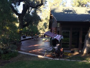 View of deck area off side of house