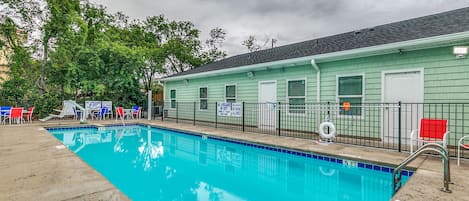 Shared Pool for 4 units. Each unit is 8 bedrooms, 8 bathrooms, sleeps 22.