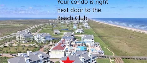 Your condo is right next door to the Beach Club.
~ Pointe West Vacation ~