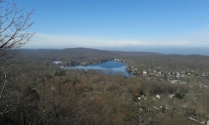 A view of Cranberry Lk. from one of the many hiking trails and state park!