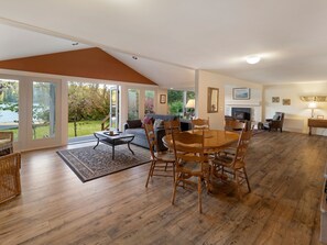 Newly renovated living room with open concept