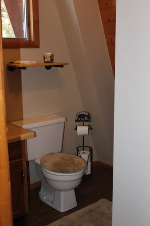 Upstairs bathroom with shower