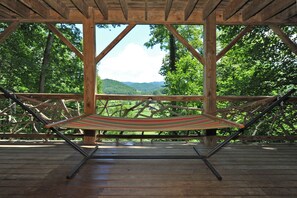 Hammock on covered deck