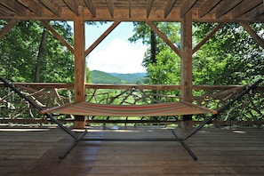 Hammock on covered deck