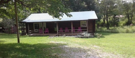 The front of the cabin.