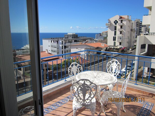 Private balcony with fantastic sea-views