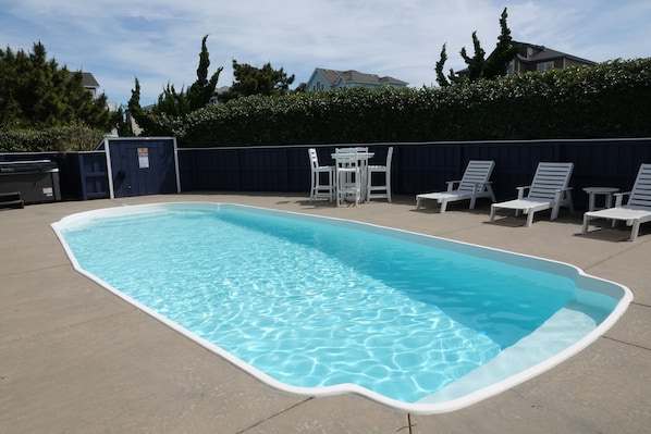 The pool is unheated and available from early May to October.