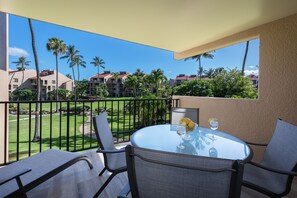 Large Lanai With Beautiful Garden Views And A Chaise Lounge Chai