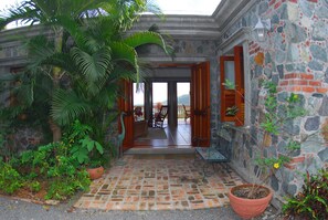 La Bella Villa is made of beautiful island stone and mahogany.

