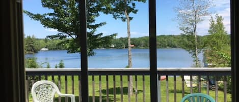 View of Lake from dining room and upper deck.