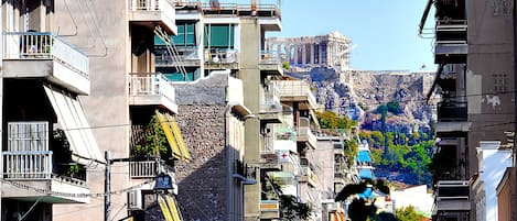 The Parthenon view from the balcony