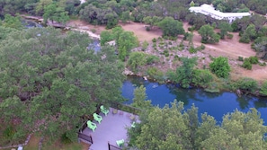 Backyard Deck High Above the Guadalupe River (no river access)