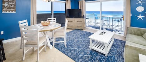 Large windows let in all the natural light you need - The Gulf really streams into 501 through the extra balcony entrances, don't forget this corner/end unit has one-of-a-kind beach VIEWS