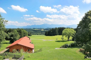 Fünf-Sterne-Hof-Chalet Hochries mit Terrasse und Bergblick-Chalets mit Panoramablick auf die Alpen