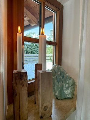 Ferienwohnung mit 44 qm, Terrasse, Kochnische und 1 Schlafzimmer für 3 Personen-Deko