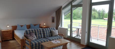 1 1/2- Zimmer Ferienwohnung Kranzhorn, 40qm, Balkon-Der Schlafbereich