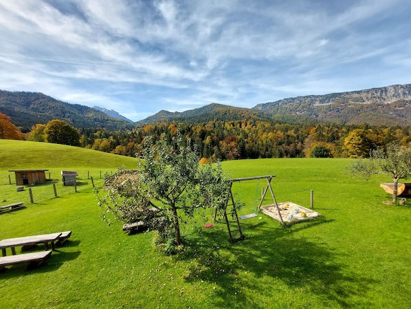 Ferienwohnung Watzmann für 2-4 Pers., 50 m², 1 SZ, 1 Ki-Zi, Wohnküche, Balkon-Fewo Watzmann - Balkonaussicht