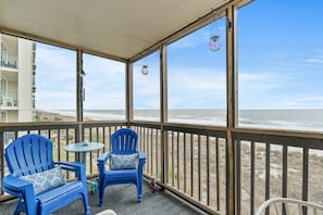 Screened In Oceanfront Balcony