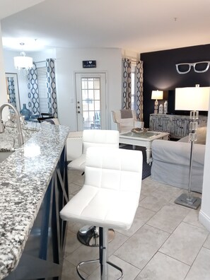 Open concept kitchen, living, dining
