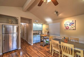 Cook in our little retro micro kitchen 