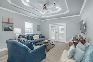 Light-toned living room