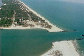 The Cut - where the bay meets the gulf- about 5 min walk on the beach
