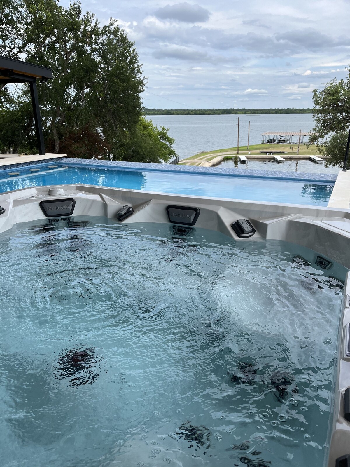 Huge Waterfront Home on Lake Lbj with Pool, HotTub, Island, Boat Ramp and Slips