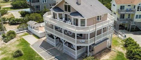 Surf or Sound Realty - 638 - The Hatteras House - Exterior Drone-7