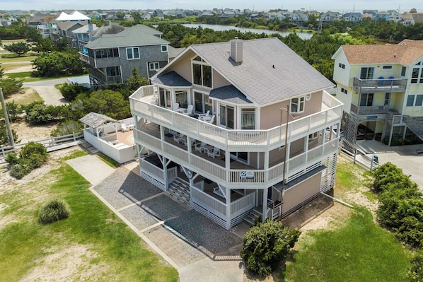 Surf or Sound Realty - 638 - The Hatteras House - Exterior Drone-7