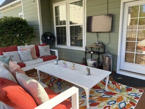 Back Patio with TV